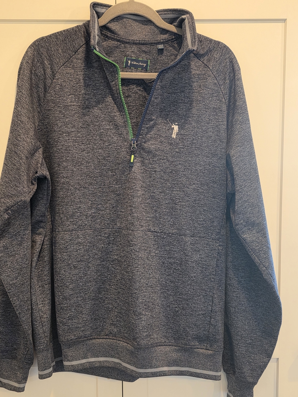 William Murray Quarter Zip In Grey/Blu